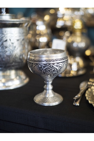 Bakır Kadeh Oyma Nakış İşleme