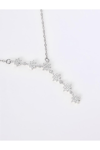 Jimmy Key Jimmy Key Gümüş Rengi Yıldız Detaylı Zarif Y Kolye 6sw428828161