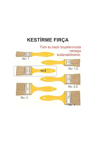 Kestirme Fırça No 2--Su Bazlı Ürünlerinizde Kullanabilir