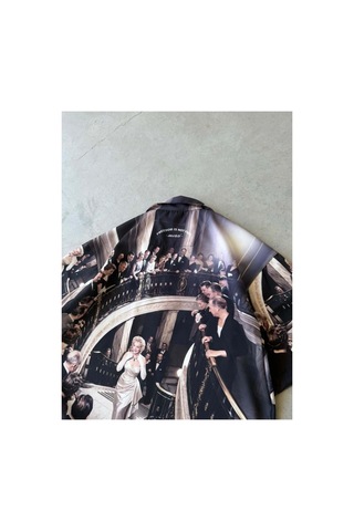 More Black Merly Desenli Dubble Hürrem Kumaş Oversize Gömlek Çok Renkli