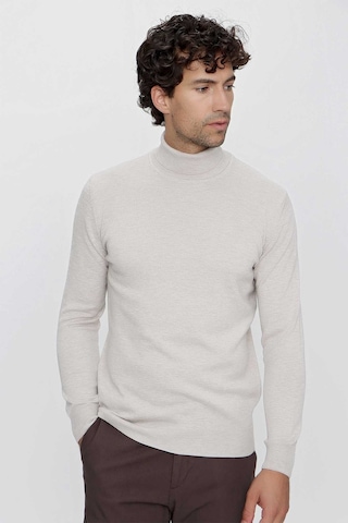 Morven Basic Dinamik Fit Rahat Kesim Balıkçı Yaka Triko Kazak 99kc017003653 Bej