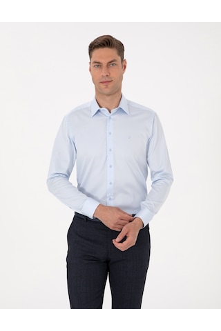 Pierre Cardin Erkek Açık Mavi Gömlek Basic 50315407-vr003 Açik Mavi