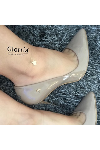 Glorria Altın Yıldız Halhal Çok Renkli
