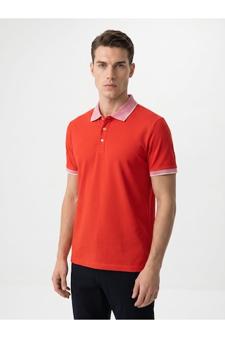 Giyim Dünyası Erkek Polo Yaka Kısa Kol Tshirt Turuncu