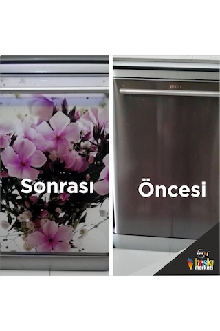Buzdolabı Ve Bulaşık Makinesi Kapak Folyo Kaplama Çiçek (383963953)