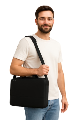 Laptop Çantası 15.6'' İnç Evrak Çanta Tüm Markalarla Uyumlu Siyah