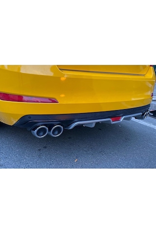 Oto H.i.t. Ford Focus 2,5 Hatchback Uyumlu Body Kit Difüzör 4 Çıkış Gri Yuvarlak
