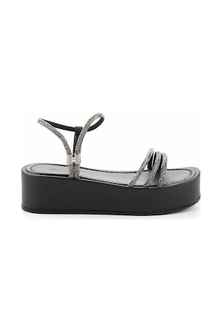 Siyah Platin Kadın Sandalet K05197222209 Siyah Platin