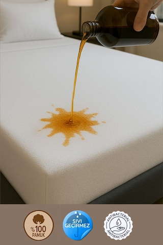 Formeya Alez %100 Pamuk Fitted Su Sıvı Geçirmez Yatak Koruyucu