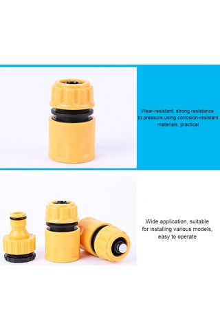 3pcs Bahçe Plastik Hortum Konnektör Borusu Hızlı Conection Adaptörü Su Durdurma Konnektörü 1/4inch