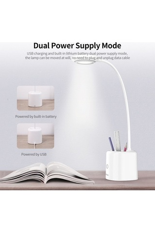 Novahub Yoobao E3 Led Şarjlı Dokunmatik Masa Lambası - 3 Renk Seviye Aydınlatma - Göz Koruyucu Masa Lambası