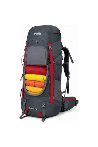 Evolite Ares 65+10l Sırt Çantası Antrasit-siyah