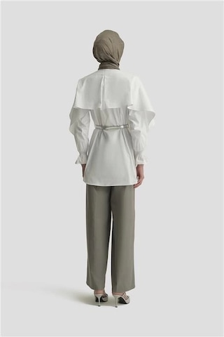 Armine Yüksek Bel Bol Baça Pantolon 25y2812 Gri Gri