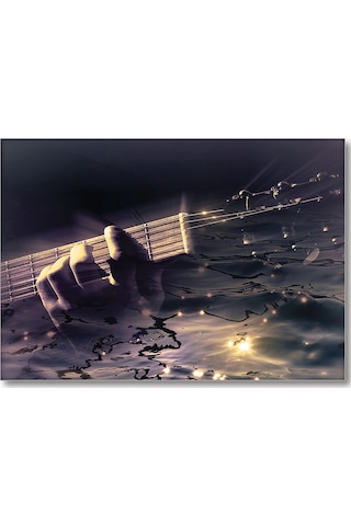 Cakasepetim Gitar Su Işık Yansımaları Fantastik Ahşap Mdf Tablo