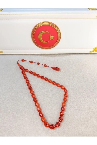Ateş Kehribar Tesbih Muhammet Tacir Usta Yapımı 97176755