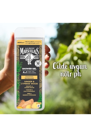Le Petit Marseillais Duş Jeli Zencefil & Akdeniz Selvisi 400 ML x3