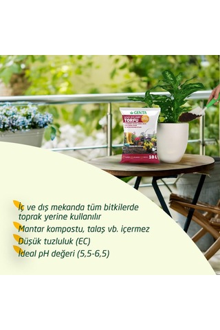 Genta Kullanım Torfu Saksı Toprağı 10 Lt Sku: Smg8690010000880