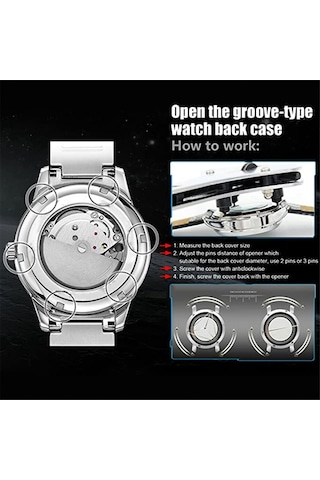 Xurunkeji 22 Parça Saat Tamir Takımı Saatçi Arka Kapak Sökücü Açıcı Bağlantı Pimi Saat Pilleri Boyutlandırma Aracı Saat Tamir Aracı Diğer