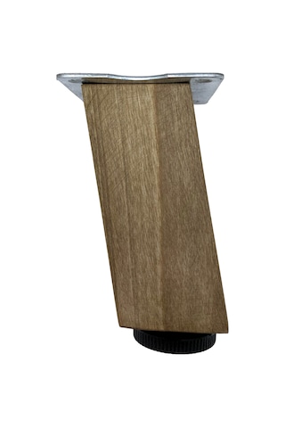 Kale Eğimli Ayarlı Ahşap Ayak Mobilya Masa Ve Dolap Ayağı 10cm 4 Adet Koyu Ceviz Ceviz Ağacı Ceviz