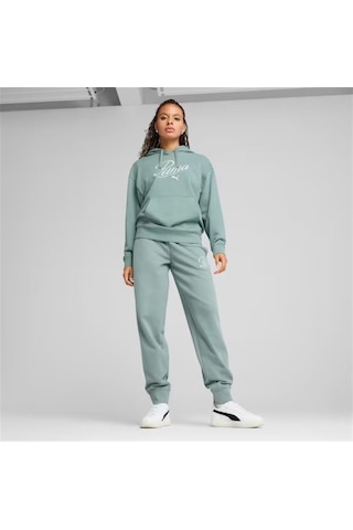 Puma Scrıpt Comfort Hoodie Kadın Yeşil Spor Sweatshirt - 684983 30 Yeşil
