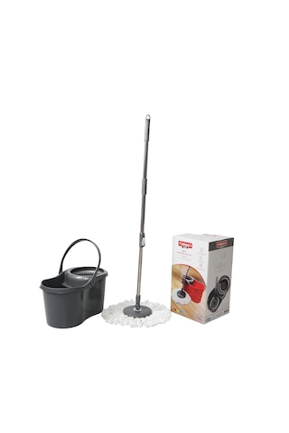 360 Döner Başlıklı Mop Paspas Temizlik Seti 16 Lt