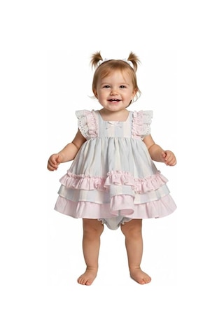 Ministok Cotton Candy Princess Kız Bebek Şortlu Kız Bebek Elbise Mavi
