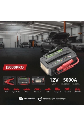 Lokithor J5000pro 12v 5000amp Lifepo4 Akıllı Akü + + Led Lamba
