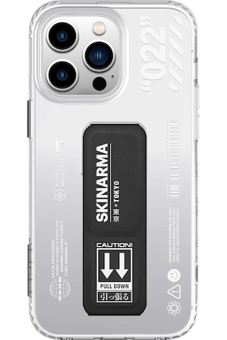 Apple Uyumlu iPhone 14 Pro Max Kılıf Skinarma Standlı Şeffaf Tasarımlı Taihi Sora Kapak
