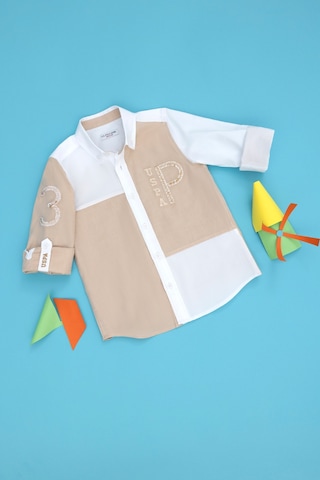 U.s. Polo Assn. Erkek Çocuk Kum Gömlek Desenli 50272397-vr085 Kum Rengi
