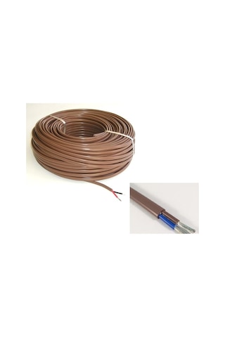 2X2.5Mm Yassı Marin Kablo 50 Mt. Kahverengi