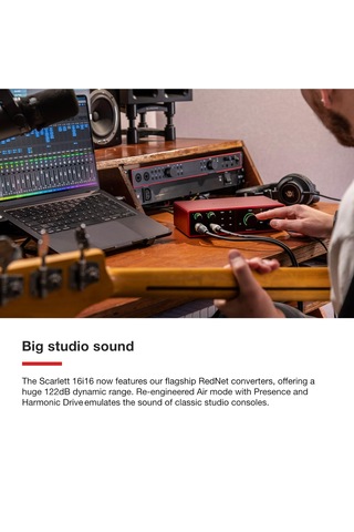 Focusrite Scarlett 16i16 4. Nesil Usb Ses Arayüzü, Şarkı Yazma, Müzik Prodüksiyonu, Kayıt Ve Podcasting İçin Yüksek Kalite, Stüdyo Kalitesinde Kayıt Ve Kayıt Yapmak İçin Gerekli Tüm Yazılımlar