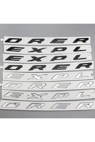 Mat Gümüş-1x 3d Explorer Sabit Harfler Hood Amblem Krom Logo Rozeti Etiket 2011 2012 2013 2014 2015 2016 Ford Explo