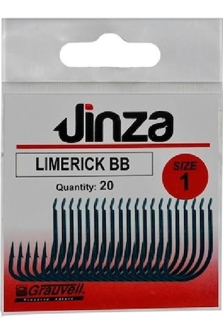 Jinza 57090 Limerik Blue Mavi Olta İğnesi 20 Li Paket No:6 - Standart