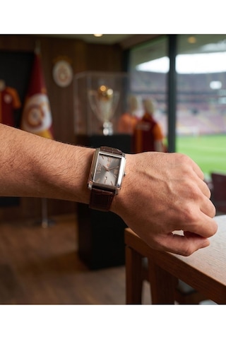 Galatasaray Orijinal Lisanslı Deri Kol Saati Çelik