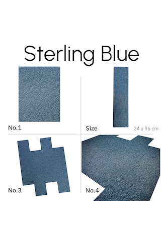 Eco Rustic Sterling Blue Karo Halı 24x96 Cm Karo Halı