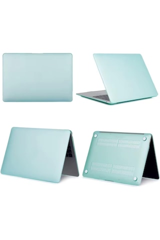 Apple MacBook Air 13.6 İnç A2681 Uyumlu M2 - A3113 M3 A3240 M4 Çip Kılıf Hardcase Su Yeşil Su Yeşilli