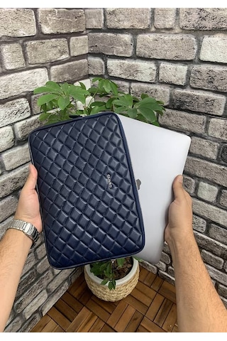 Guard Lacivert Capitone Clutch Çanta