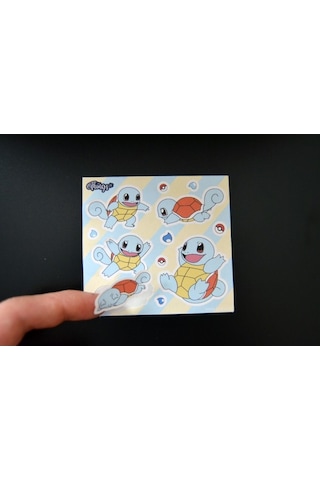Mini Things Art Özel Tasarım Squirtle Sticker Pokemon 12 Parça Set 1 Adet
