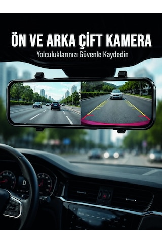 Mey İthalat Ayna Carplay Dokunmatik Araç Multimedya Ekranı Ön Arka Kameralı 10"