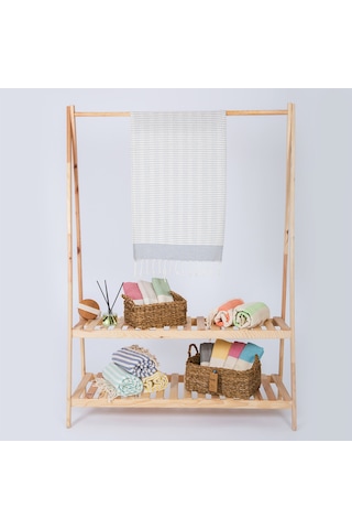 Kyver Yummy Desenli Peşkir %100 Pamuk 45x90 Cm Gri