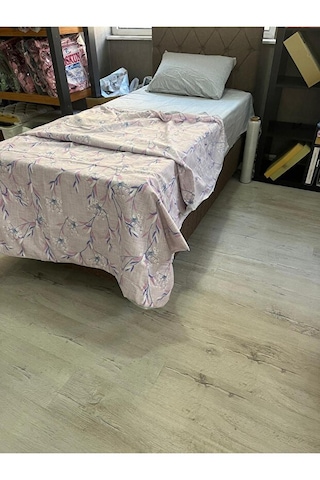 Çiçek Desenli Pembe Ve Mavi Tek Kişilik Nevresim Takımı