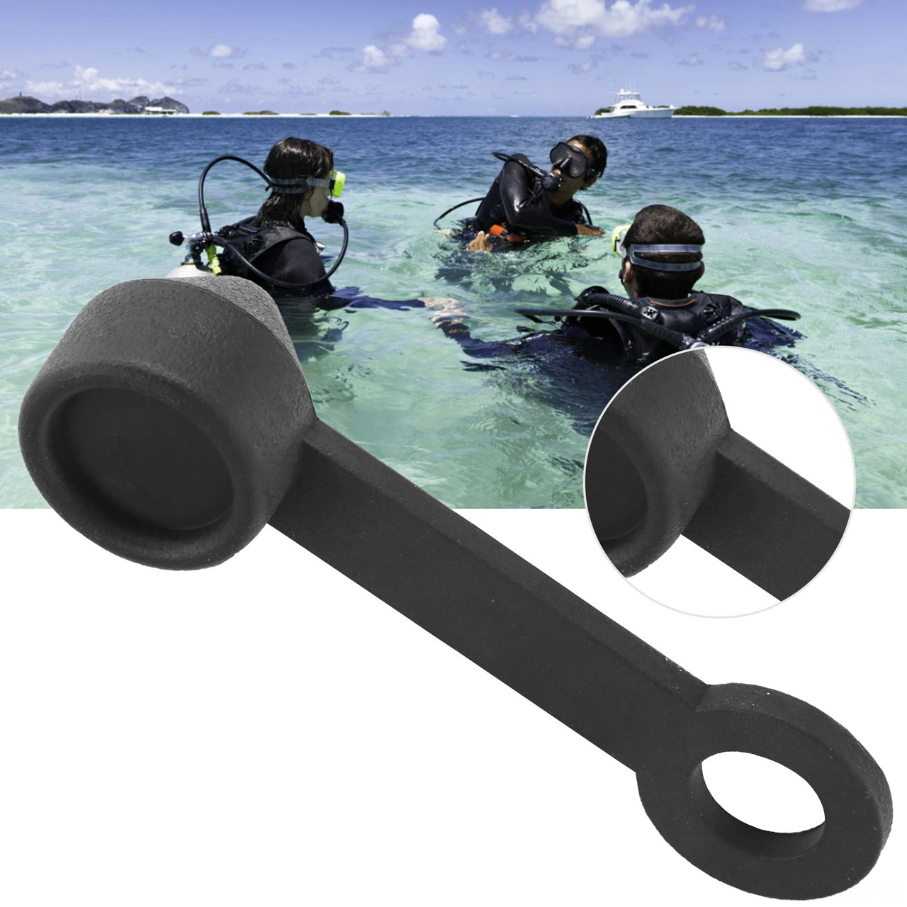 Shineyee Dalış Regülatörü Korumalı Toz Kapak, Kauçuk Malzeme, Zırhlı Ve Dayanıklı, Toz-sand-su Girişini Engeller, Din-juk Adaptörü İçin Uygun