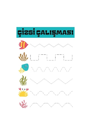 Okul Öncesi En Süper Çizgi Çalışmaları Yaz-sil