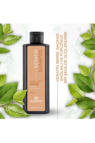 Quaddro Professional Quaddro Keratin Yıpranmış Saçlar Onarıcı Şampuan 400 Ml