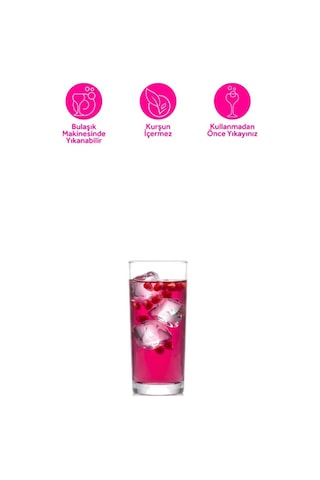 Lav Suma Cam Su Bardağı 6'lı 190 ml (Rakı/Limonata/Meşrubat Bardağı)