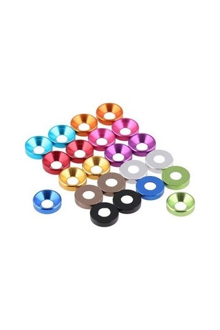 20pcs/lot M2/m2.5/m3/m4/m5 Anonize Renk Alüminyum Alaşım Sayaçlı Başlı Koni Contası