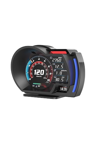 A520 Obd2 + Gps Head Up Display Hud, Dijital Hız Göstergesi, Rpm & Sıcaklık & Basınç Takip, Hız Alarmı, Siyah