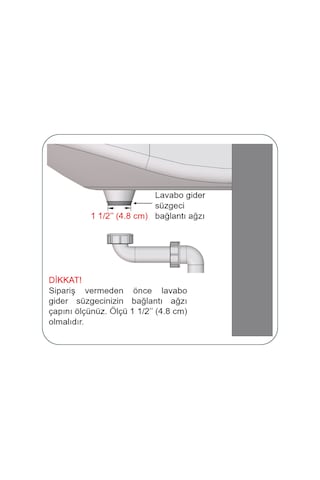 Dallmer Yer Kazandıran Lavabo Sifonu Evye Sifonu 1 1/2'' Bağlantı Ağızlı 50lik Koku Önleyici