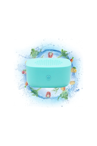 Vkemall Halka Açık Mavi Evsel Mini Meyve Sebze Temizleyici, 4400mah Kablosuz, Pestisit Ve Bakteri Giderici, Otomatik Temizleme Makinesi