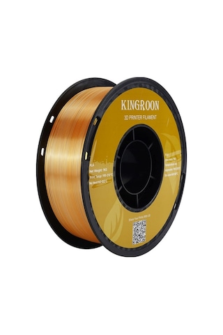 Üç Renkli Silk Pla Filament - Altın-gümüş-bakır Canlı Parlak Renk Geçişi 1.75mm 1 Kg